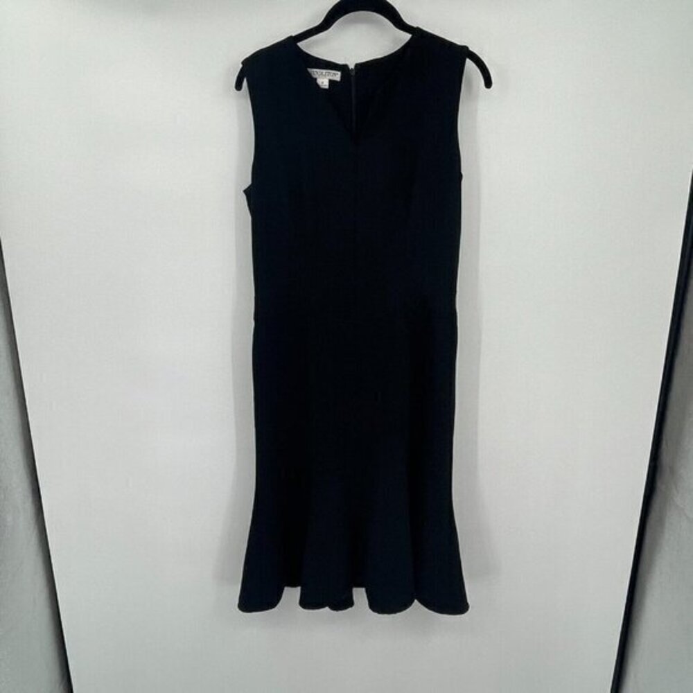 Pendleton Womens Dress 6 Petite Black Sleeveless Business Casual Ruffle Lined